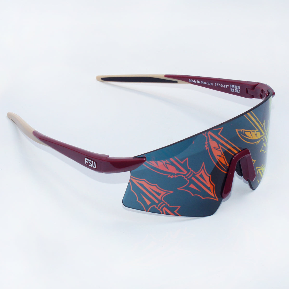 Ghost Vision Spears/Stacked FSU Lens Design Rimless Profile Sunglasses - Garnet/Gold