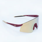 Ghost Vision Gold Lens Rimless Sunglasses - Garnet/Gold