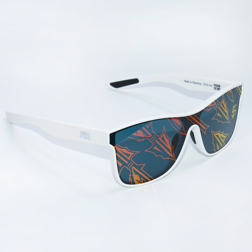 Ghost Vision Interlocking FS/Arrowhead Lens Design Sunglasses - White