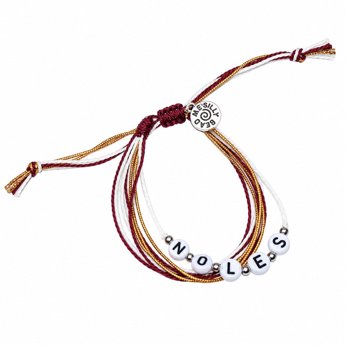 Jardine Noles Corded Bracelet - Garnet/Gold/White