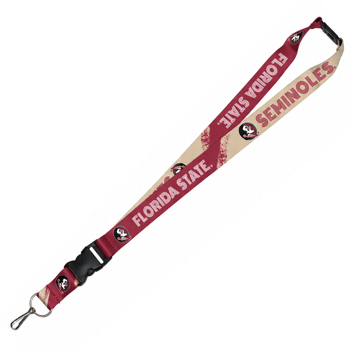 Aminco Seminole Logo/Florida State Seminoles Design Crossfade Lanyard - Garnet/Gold