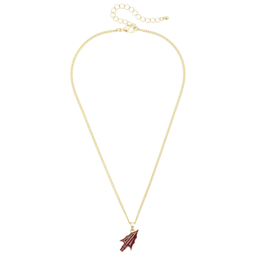Canvas Arrowhead 16" Necklace - Gold
