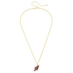 Canvas Arrowhead 16" Necklace - Gold