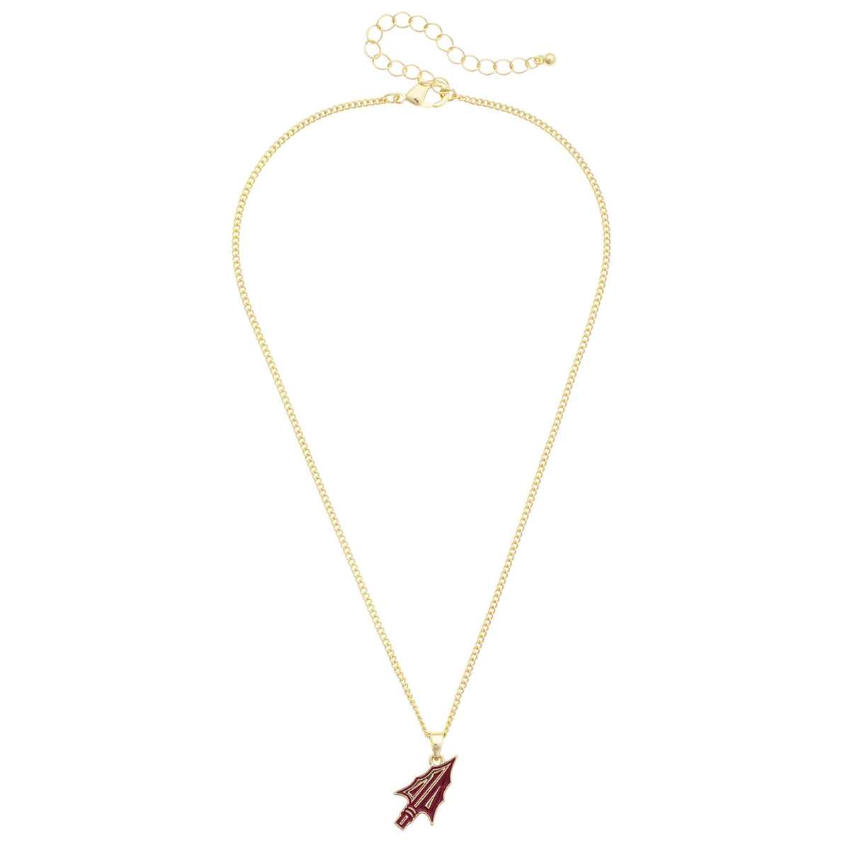 Canvas Arrowhead 16" Necklace - Gold