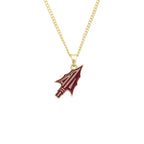 Canvas Arrowhead 16" Necklace - Gold