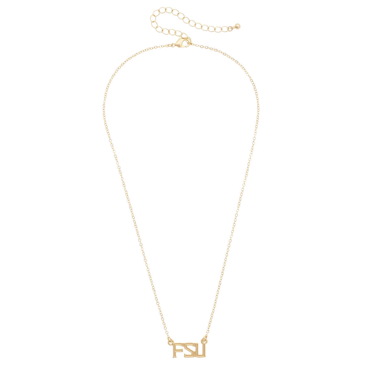 Canvas FSU 16" Necklace - Matte Gold