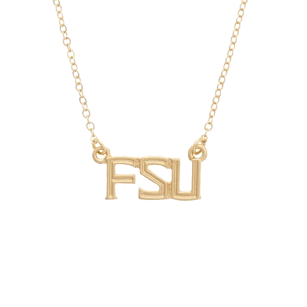 Canvas FSU 16" Necklace - Matte Gold