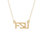 Canvas FSU 16" Necklace - Matte Gold