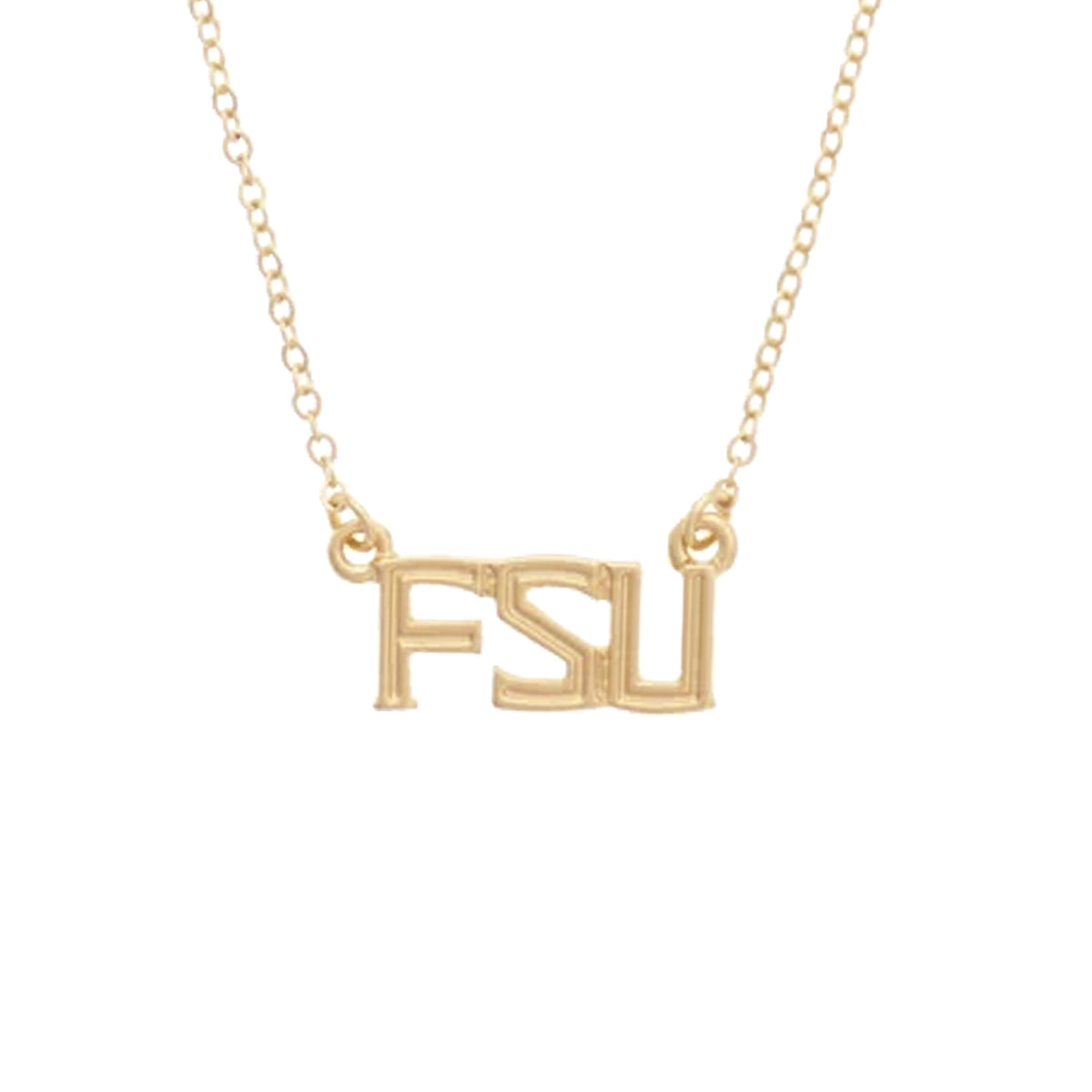 Canvas FSU 16" Necklace - Matte Gold