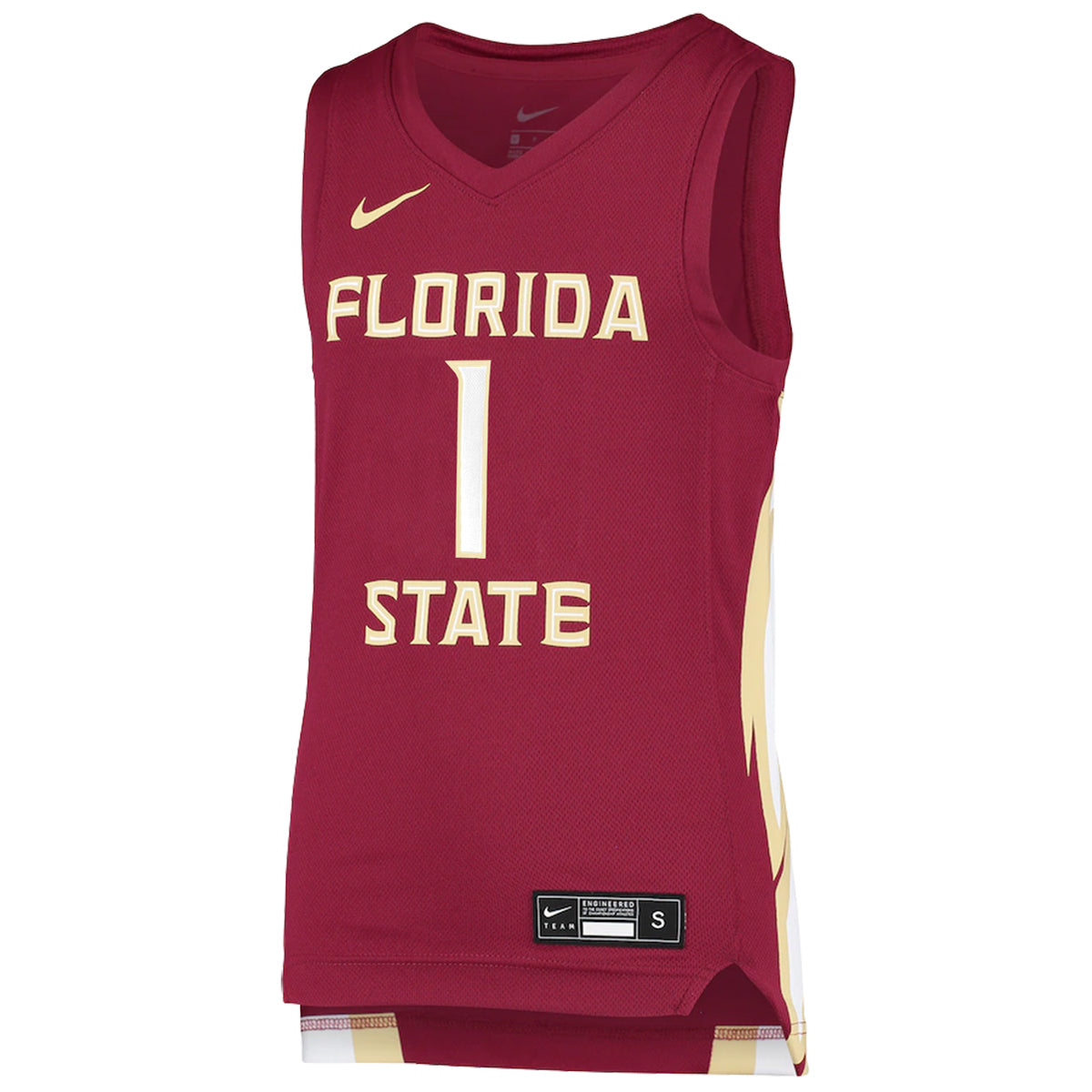 Nike Youth Florida State 1 Replica Basketball Jersey Garnet Garnet Gold