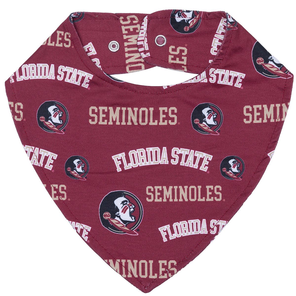 ZooZatz Infant Seminole Logo/Florida State Seminoles Design Bandana Bib - Garnet
