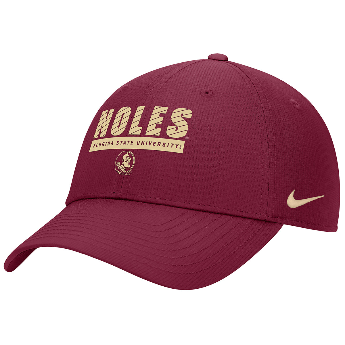 Nike Youth Noles/Florida State University/Seminole Logo Adjustable 5 Panel Rise Cap - Garnet