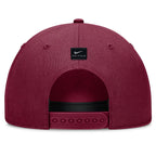 Nike Youth Noles/Florida State University/Seminole Logo Adjustable 5 Panel Rise Cap - Garnet