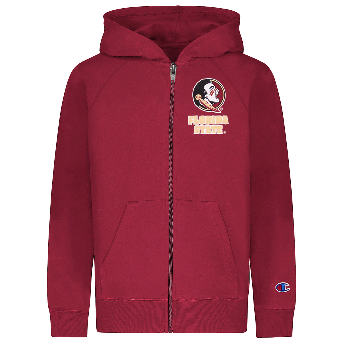 Champion Toddler Seminole Logo/Florida State Full-Zip Hood Fleece - Garnet