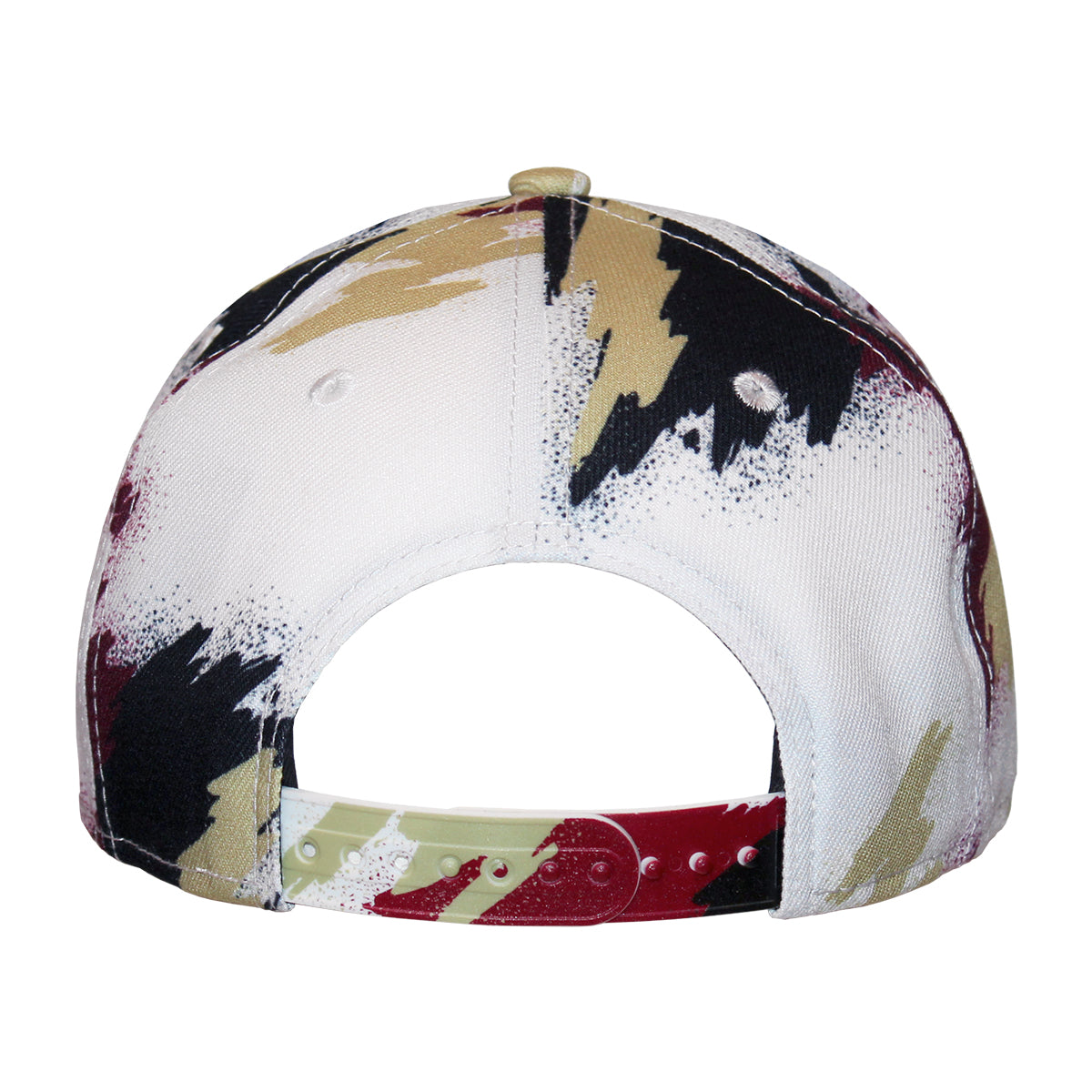 New Era Youth Seminole Logo Paint Splatter Design 950 Adjustable Hat - White