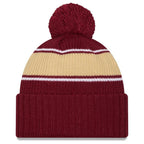New Era Youth Seminoles/Seminole Logo Knit Pom Hat - Garnet/Gold