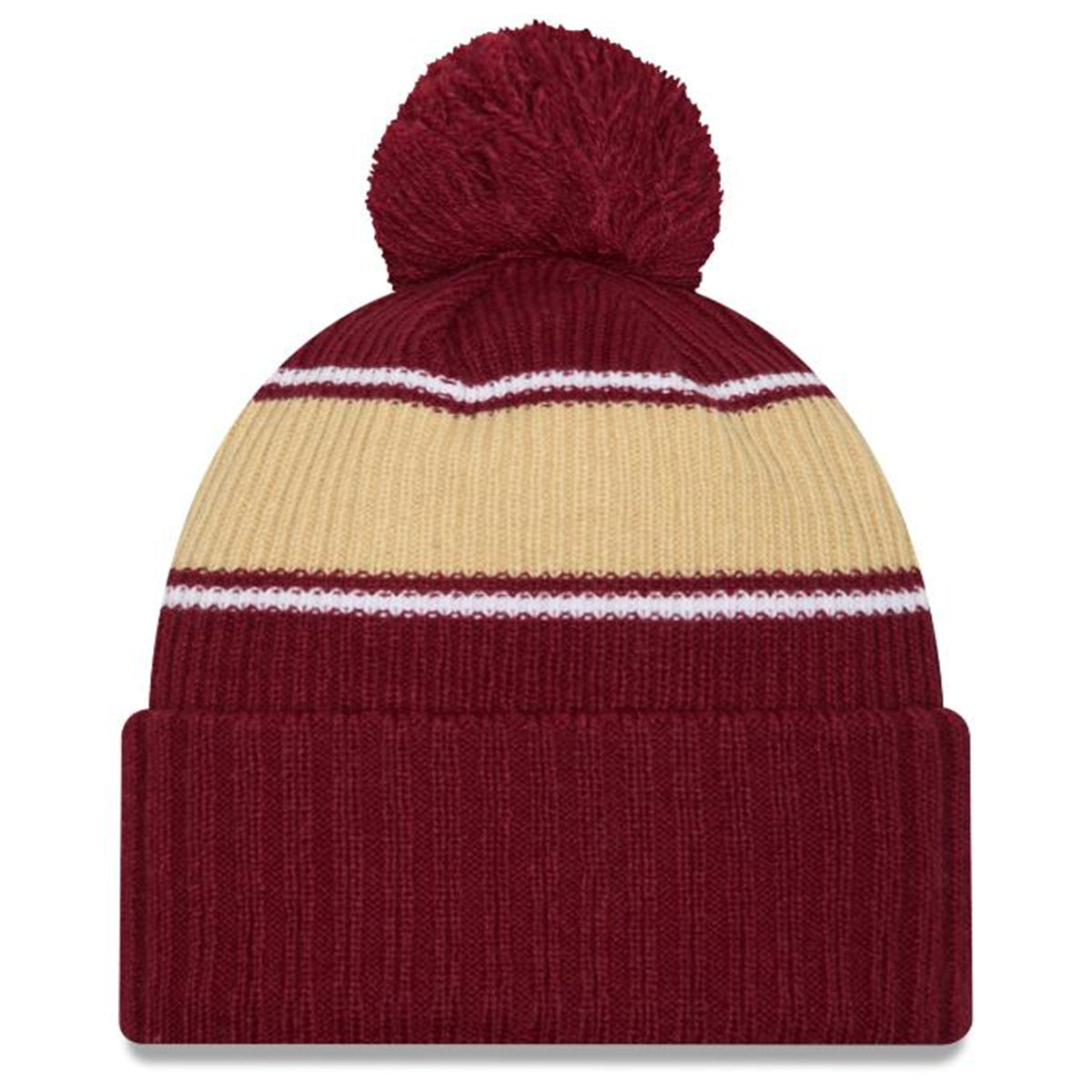 New Era Youth Seminoles/Seminole Logo Knit Pom Hat - Garnet/Gold