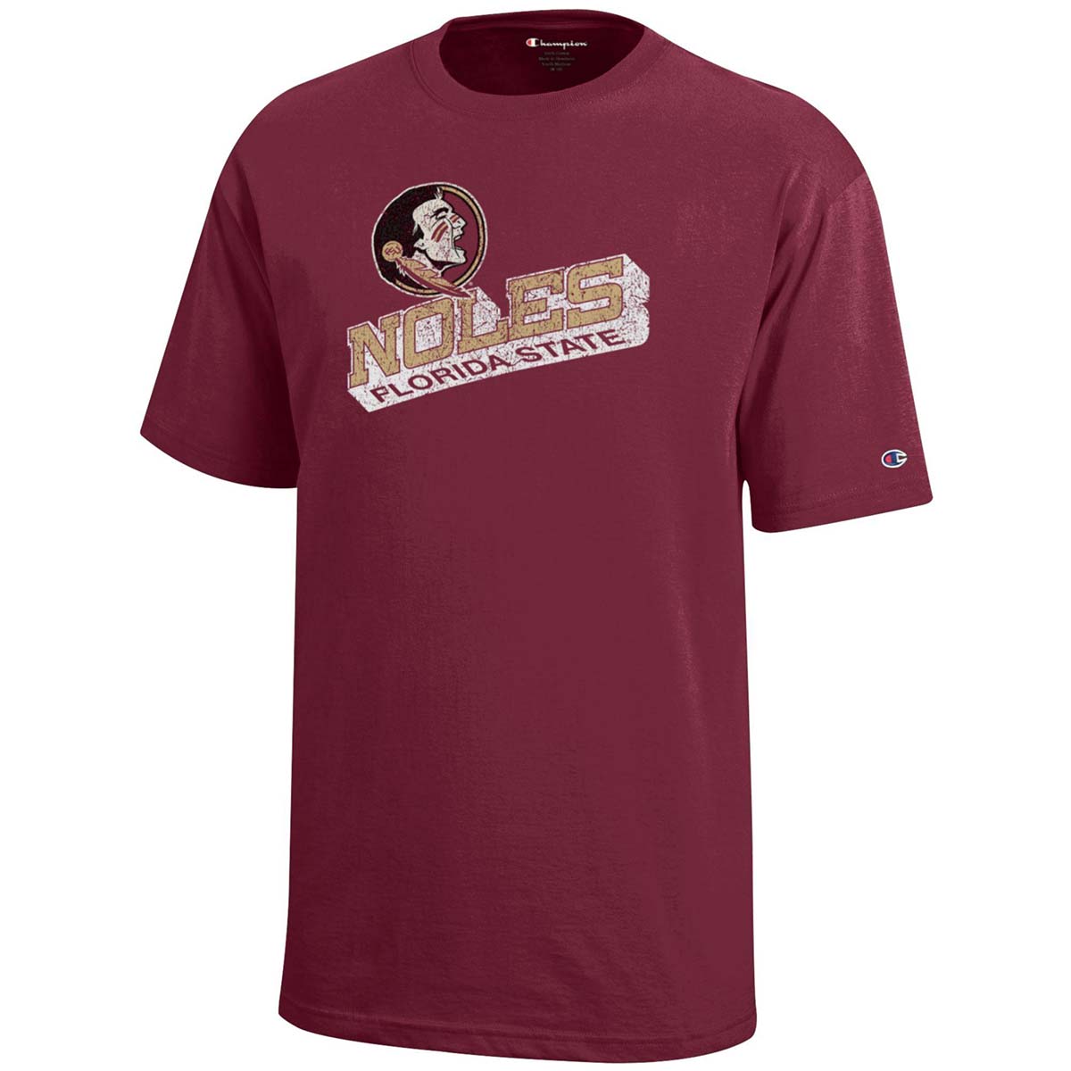 Champion Youth Seminole Logo/Noles/Florida State Short Sleeve T-shirt - Garnet