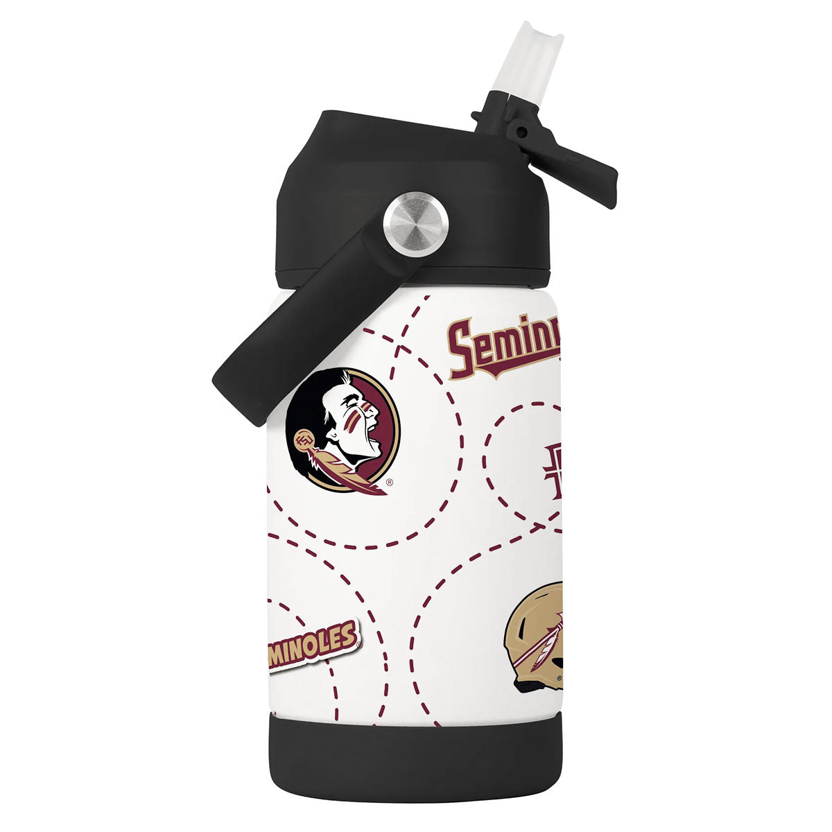 Logo Brands Kid's Florida State Multi Logo Design 12oz Stainless Steel Tumbler