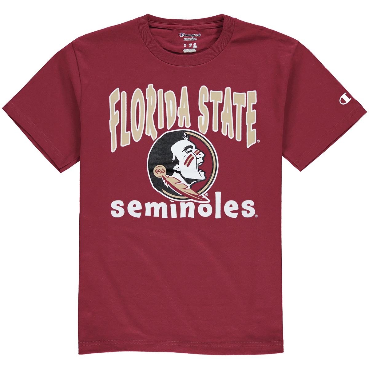 Champion Toddler Florida State Seminoles/Seminole Logo Design Short Sleeve T-shirt - Garnet