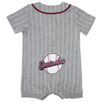 Colosseum Infant Seminole Logo Striped Baseball Romper - Grey