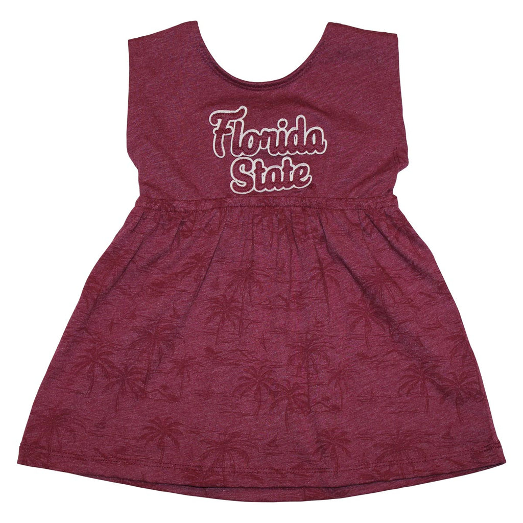 Colosseum Infant Florida State Palm Print Dress - Garnet