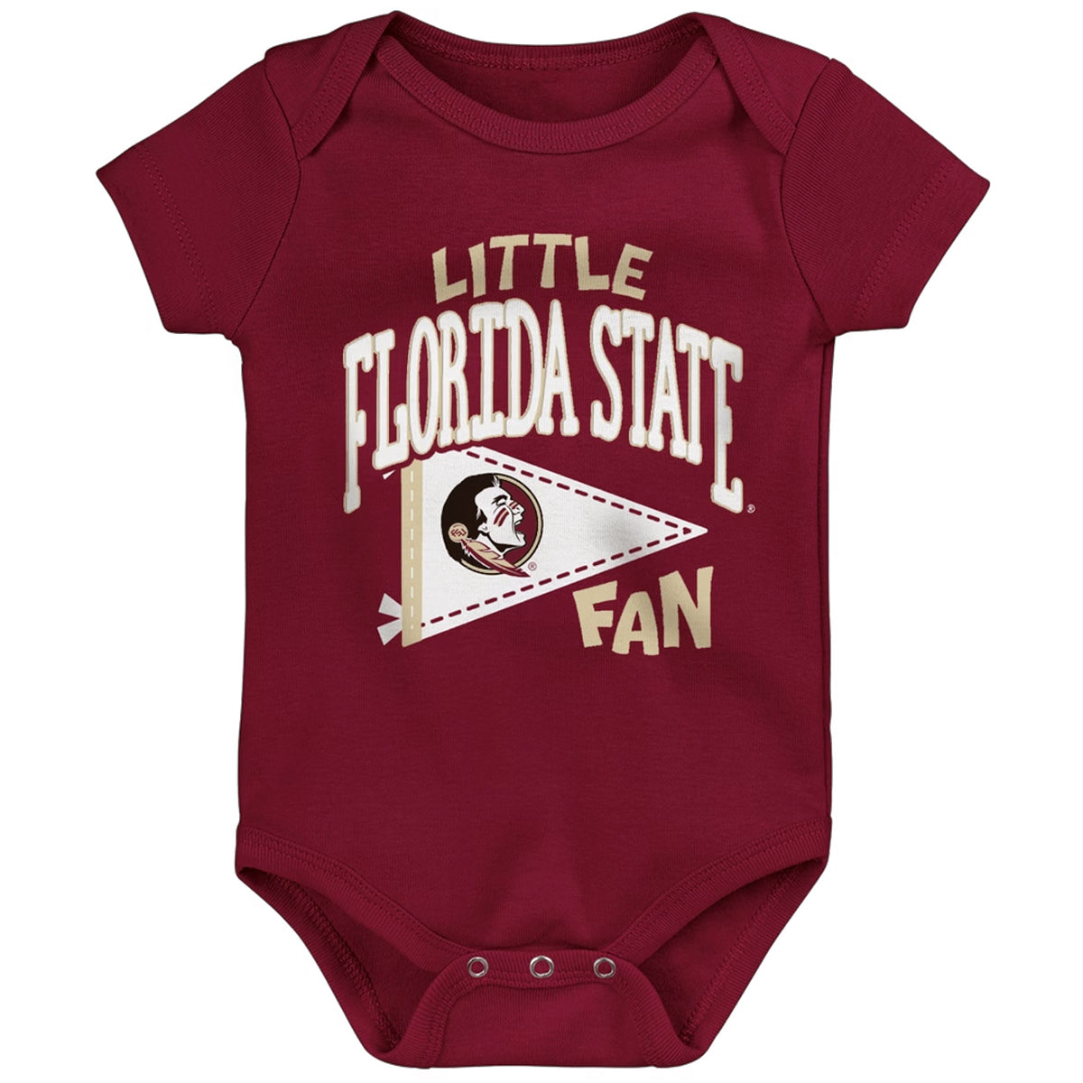 Outerstuff Infant Little Florida State Fan Design Short Sleeve Onesie - Garnet