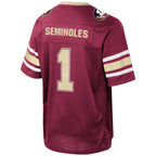 Colosseum Youth Florida State #1 Football Jersey - Garnet/Gold/White