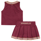 Colosseum Toddler Girl's Stacked FSU 2pc Cheer Set - Garnet/Gold