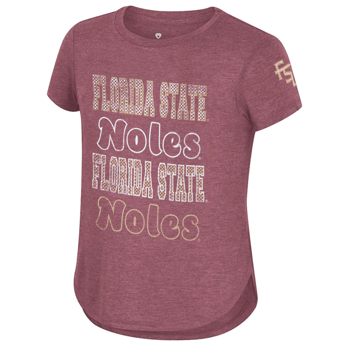 Colosseum Toddler Girl's Florida State Noles Design Short Sleeve T-shirt - Garnet