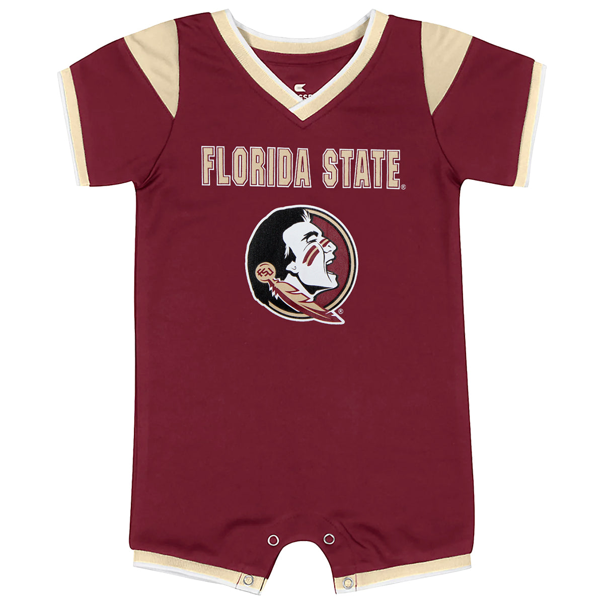 Colosseum Infant Florida State/Seminole Logo Football Romper - Garnet