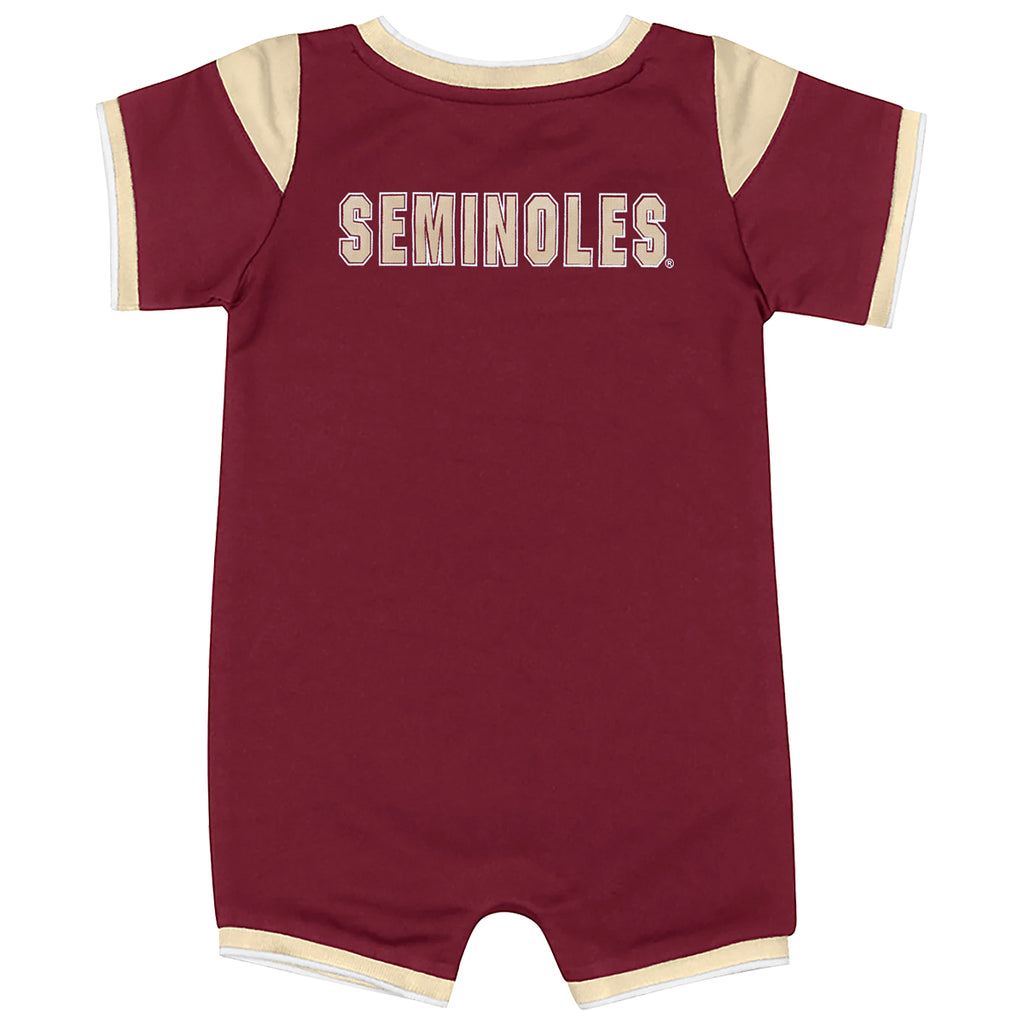 Colosseum Infant Florida State/Seminole Logo Football Romper - Garnet