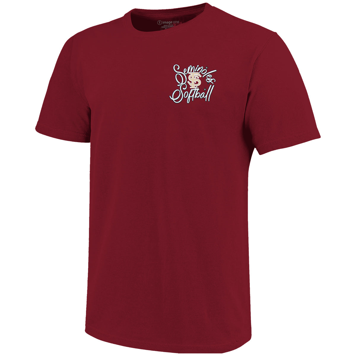 Image One Youth Seminoles Softball Interlocking FS Design Short Sleeve T-shirt - Garnet