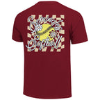 Image One Youth Seminoles Softball Interlocking FS Design Short Sleeve T-shirt - Garnet