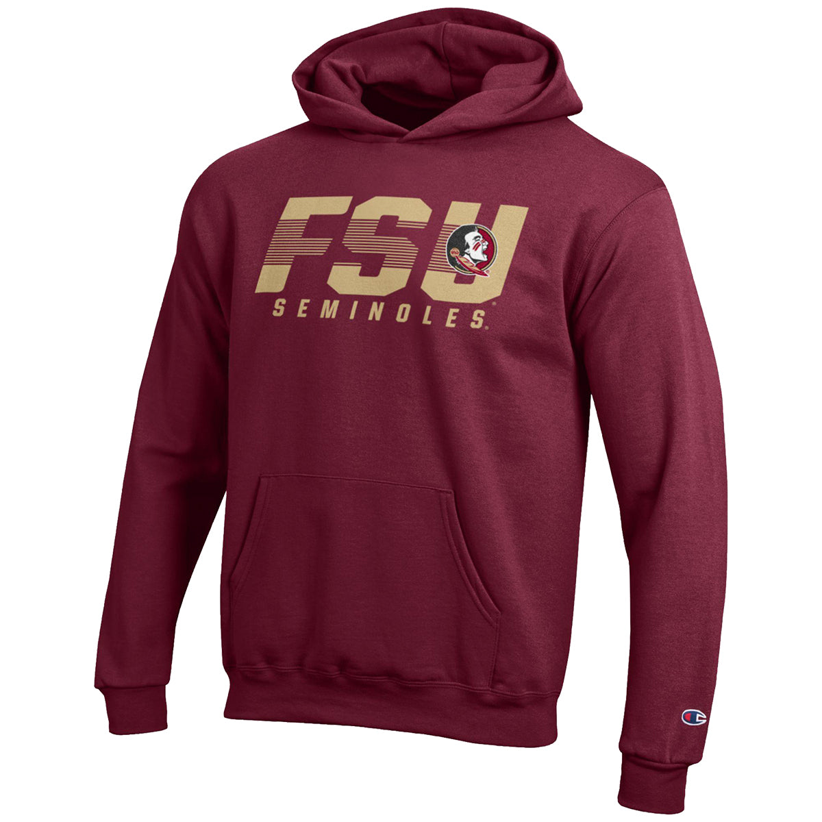 Champion Youth FSU Seminoles/Seminole Logo Design Powerblend Hood - Garnet