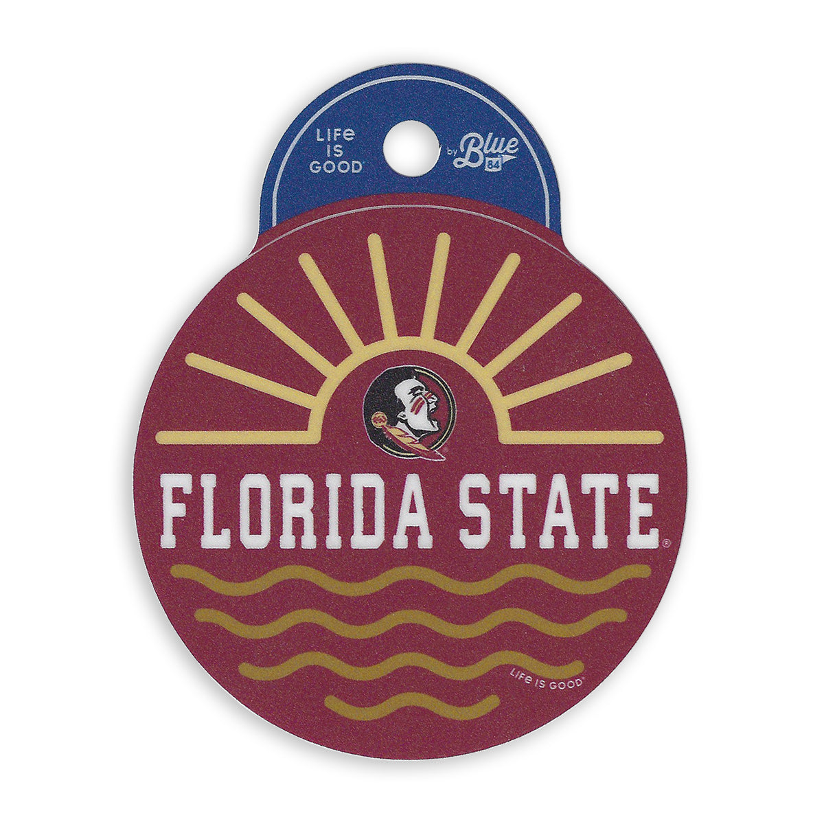 Blue 84 Florida State Seminole Logo Sunset Decal