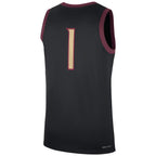 Nike Youth 2024 Seminole Logo #1 Basketball Jersey - Black