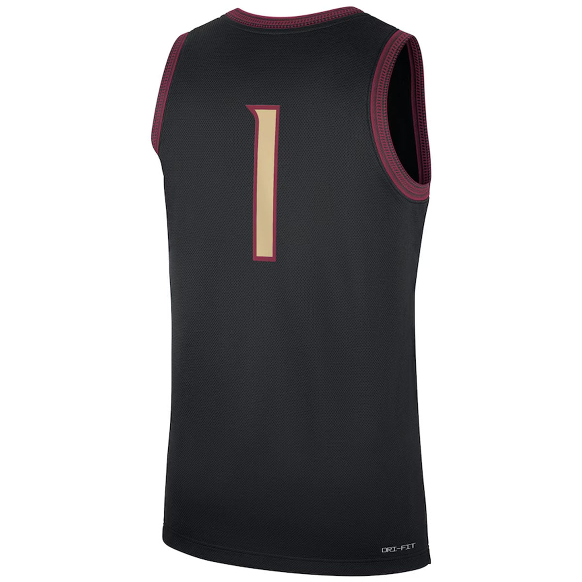 Nike Youth 2024 Seminole Logo #1 Basketball Jersey - Black
