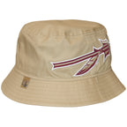 New Era Spear Logos Bucket Cap - Vegas Gold
