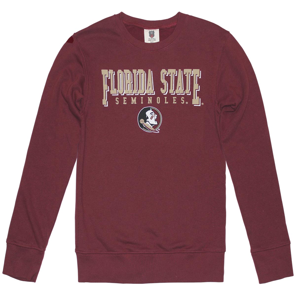 Wes & Willy Kid's Florida State Seminoles Seminole Logo Crew Fleece - Garnet