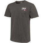 Image One Comfort Colors Women's Florida State Mom Floral Design Short Sleeve T-shirt - Pepper
