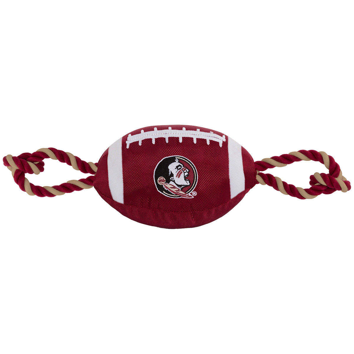Pets First Seminole Logo Football Rope Toy