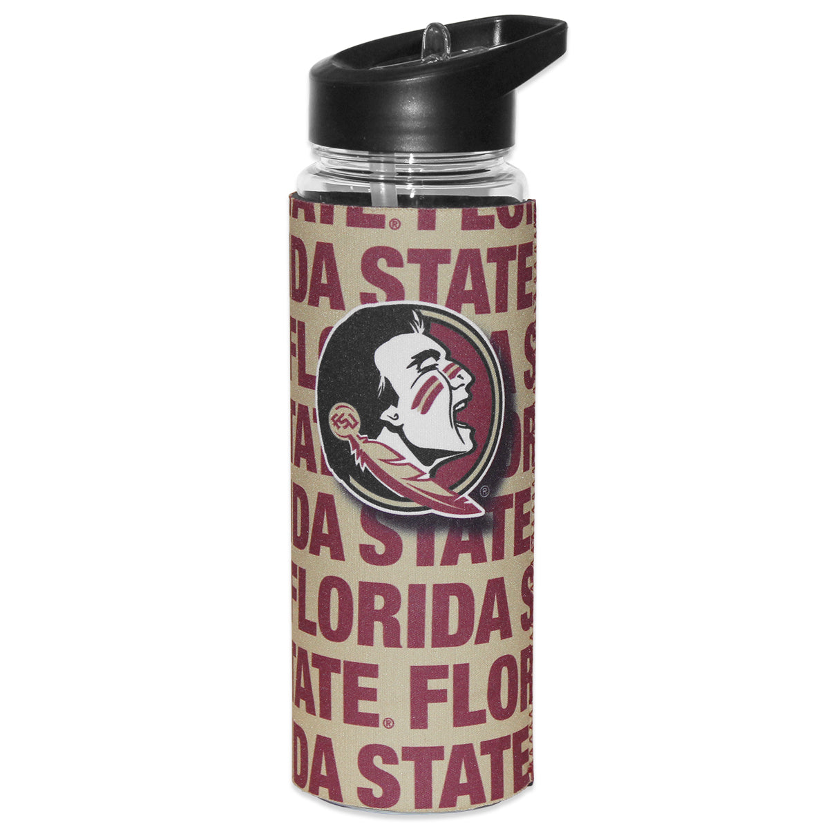Florida State Seminole Logo Design 25oz Fliptop Water Bottle