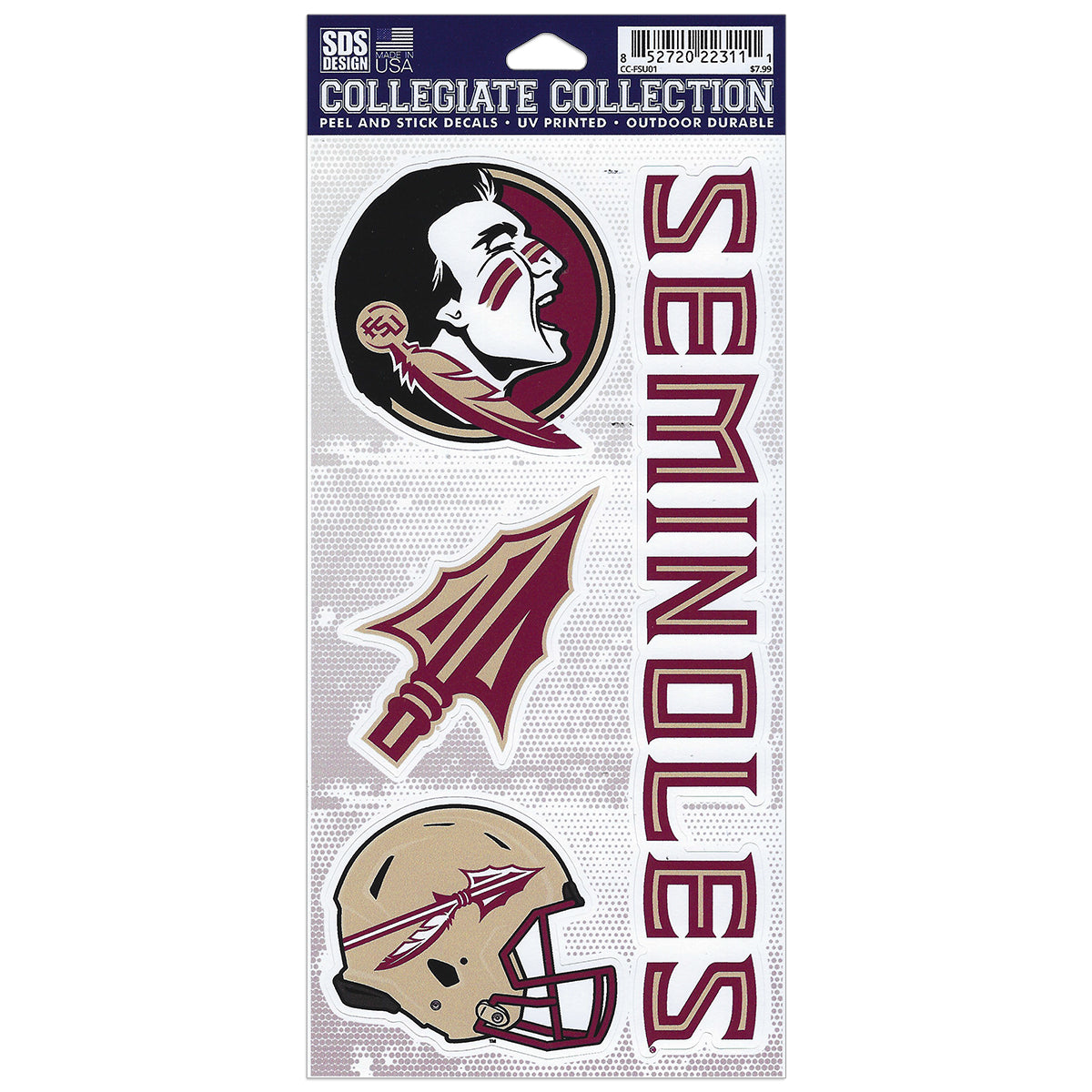 SDS Seminoles 4"x9" Decal Sheet