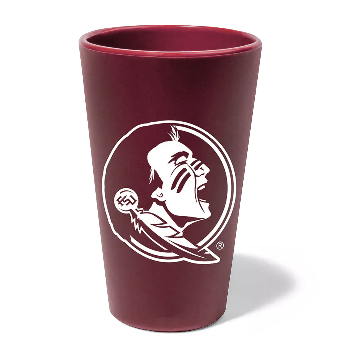 Wincraft Seminole Logo 16oz Silicone Pint Glass - Garnet