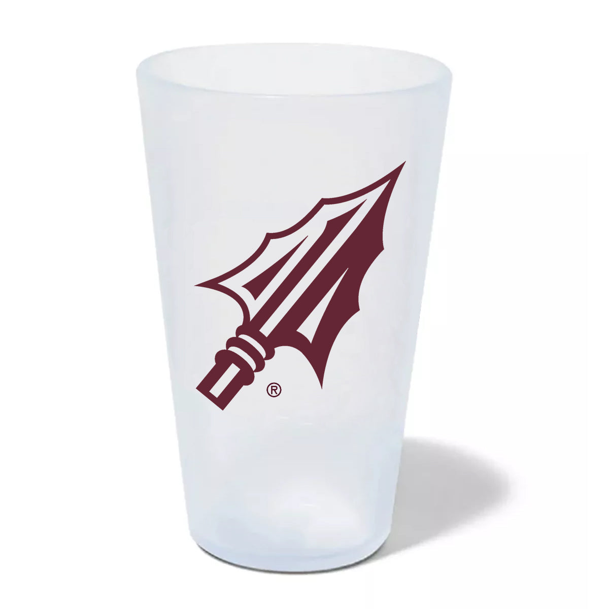 Wincraft Arrowhead Logo 16oz Silicone Pint Glass - Clear