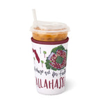 Swig Saturdays in Tallahassee Design Medium Iced Cup Coolie - White