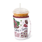 Swig Saturdays in Tallahassee Design Medium Iced Cup Coolie - White