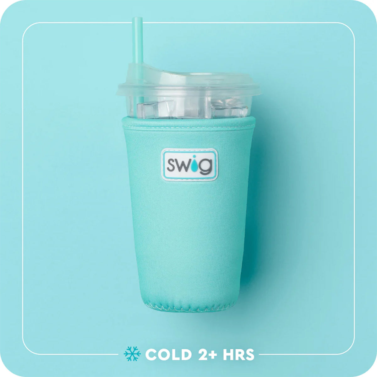 Swig Saturdays in Tallahassee Design Medium Iced Cup Coolie - White