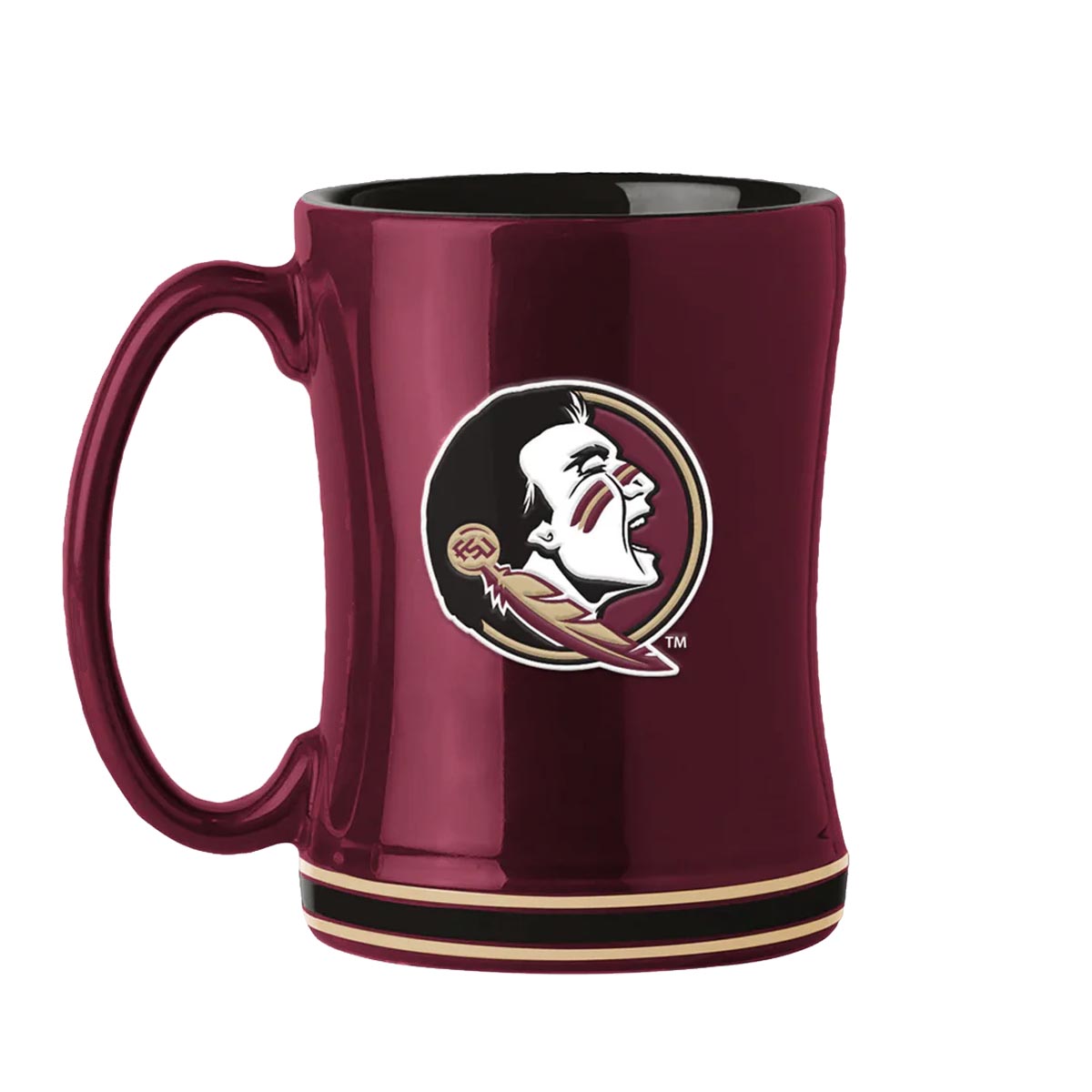 Logo Seminole Logo 14oz Relief Sculpted Mug - Garnet